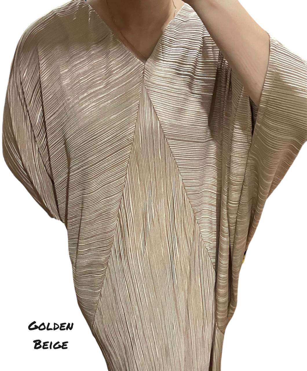 Haizum Pleated Batwing Kaftan Dress